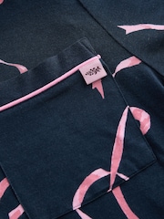 Laura Ashley Navy Button Through Bow Pyjamas - Image 11 of 12