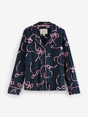 Laura Ashley Navy Button Through Bow Pyjamas - Image 8 of 12