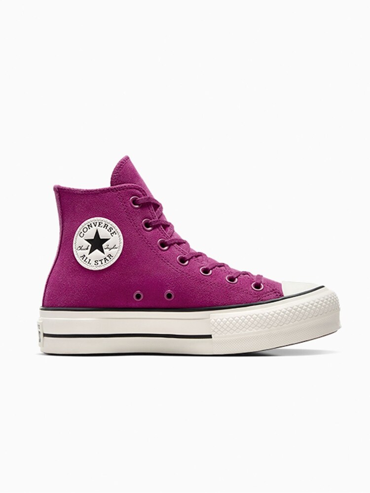 Converse Purple Suede Chuck Taylor All Star Lift Trainers - Image 1 of 9