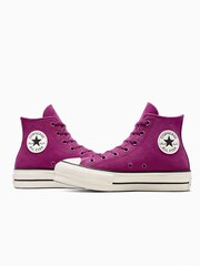 Converse Purple Suede Chuck Taylor All Star Lift Trainers - Image 4 of 9