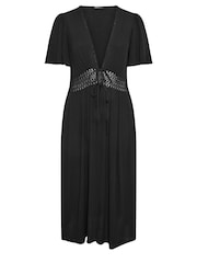 Negro - Yours Curve Crinkle Maxi Kimono - Imagen 6 de 6