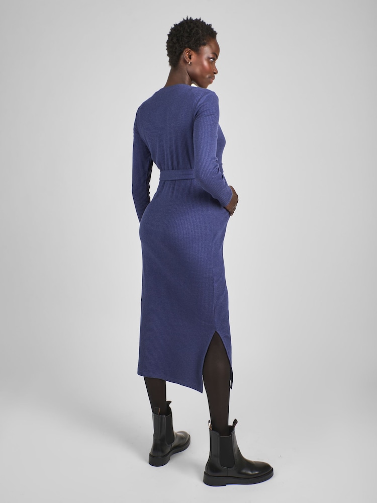 Azul - Vestido de premamá de punto de canalé de JoJo Maman Bébé - Imagen 2 de 5 Azul - Vestido de premamá de punto de canalé de JoJo Maman Bébé - Imagen 2 de 5