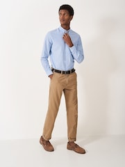 Crew Clothing Blue Sky Slim Fit 100% Cotton Oxford Shirt - Image 3 of 4