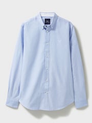 Crew Clothing Blue Sky Slim Fit 100% Cotton Oxford Shirt - Image 5 of 5