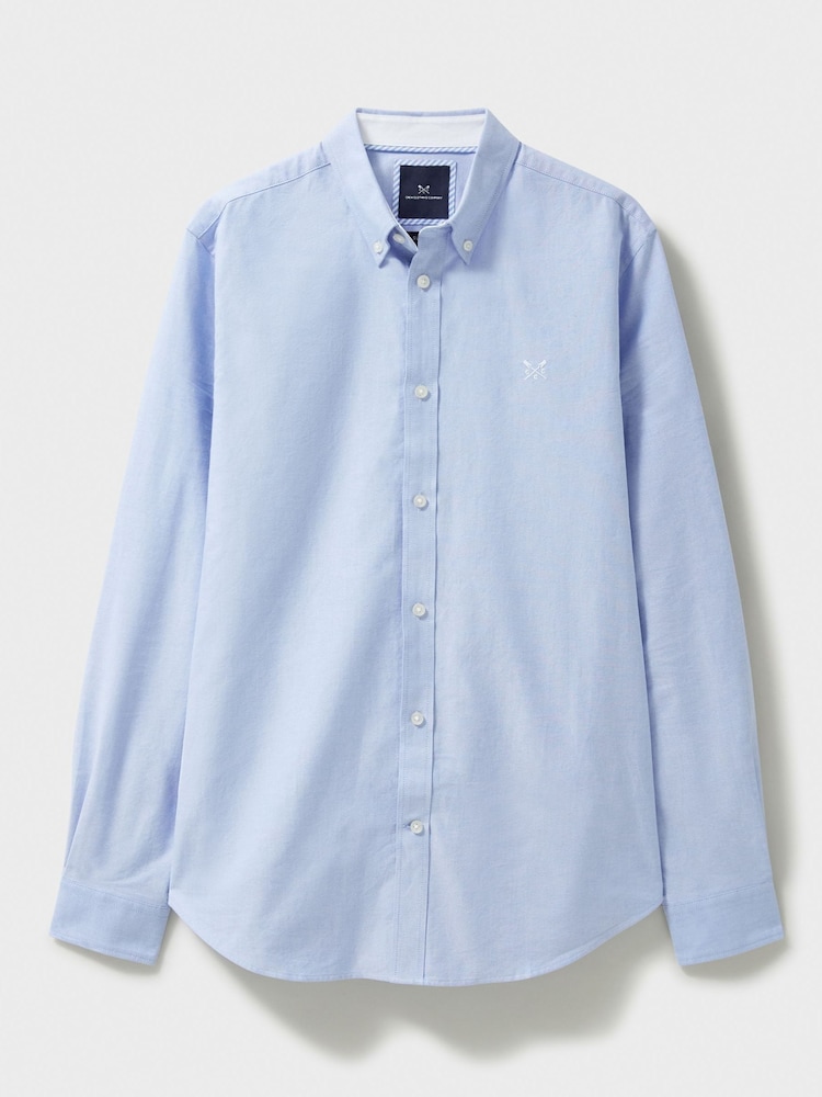 Crew Clothing Blue Sky Slim Fit 100% Cotton Oxford Shirt - Image 5 of 5 Crew Clothing Blue Sky Slim Fit 100% Cotton Oxford Shirt - Image 5 of 5