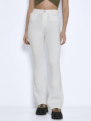 NOISY MAY White High Waist Flared Jeans - Image 2 of 5