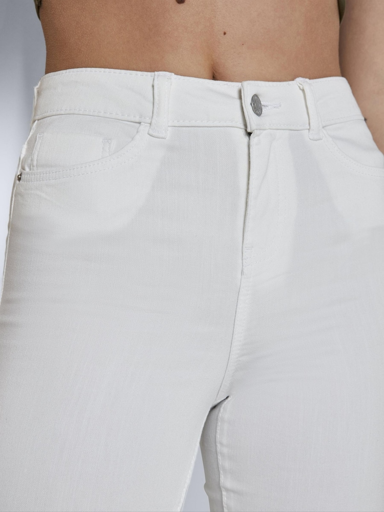 NOISY MAY White High Waist Flared Jeans - Image 5 of 5