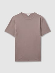Reiss Opal Grey Melrose Cotton Crew Neck T-Shirt - Image 2 of 6