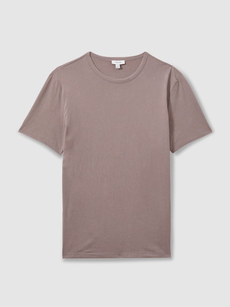 Reiss Opal Grey Melrose Cotton Crew Neck T-Shirt - Image 2 of 6
