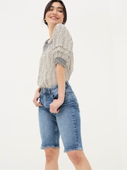 FatFace Bisley Blue Denim Bermuda Shorts - Image 1 of 4