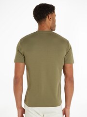 Calvin Klein Green 100% Cotton Micro Logo Interlock T-Shirt - Image 2 of 5