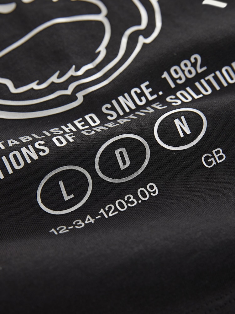 Navy Blue Neon Rudloph Short Sleeve Christmas 100% Cotton T-Shirt (3-16yrs) - Image 3 of 3
