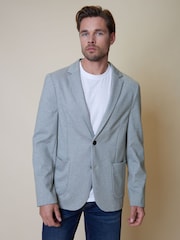 Threadbare Grey Luxe Jersey Single Breasted Blazer - Image 1 of 8