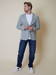 Threadbare Grey Luxe Jersey Single Breasted Blazer - Image 3 of 8