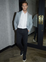 Threadbare Grey Luxe Jersey Single Breasted Blazer - Image 6 of 8