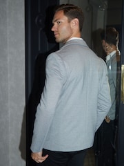 Threadbare Grey Luxe Jersey Single Breasted Blazer - Image 8 of 8