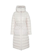 Barbour® International Cream Aisha Longline Hooded Puffer Coat - Image 7 of 7