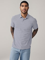 Prep Stripe Regular Fit Short Sleeve Jersey Polo Shirts 3 Pack - Image 7 of 12