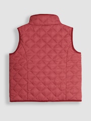 JoJo Maman Bébé Pink Reversible Quilted Gilet - Image 3 of 6