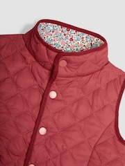 JoJo Maman Bébé Pink Reversible Quilted Gilet - Image 6 of 6