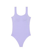 Victoria's Secret PINK Purple Cloud Cotton Bodysuit - Image 3 of 3