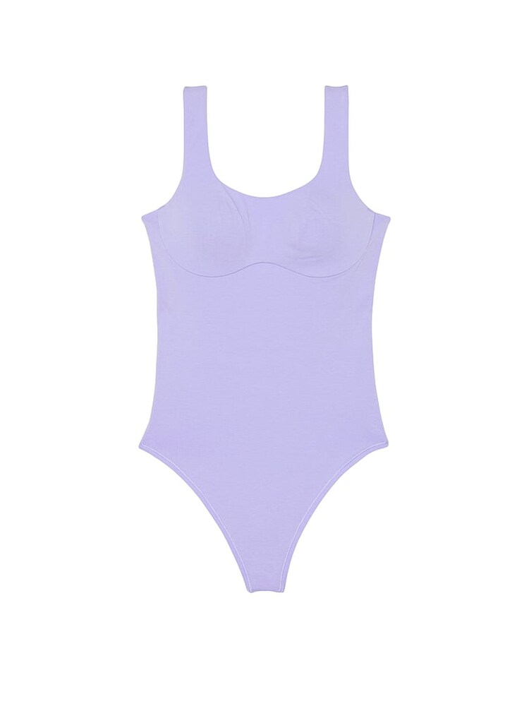 Victoria's Secret PINK Purple Cloud Cotton Bodysuit - Image 3 of 3