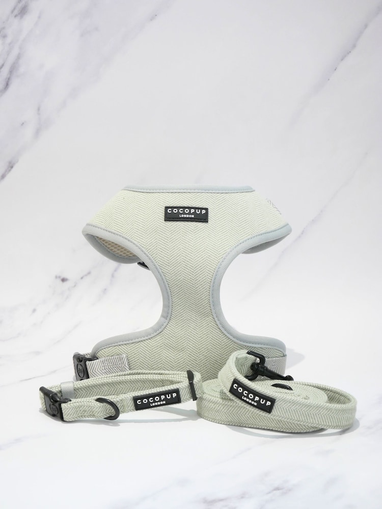 Cocopup Sage Tweed Dog Harness Collar and Lead Bundle - Image 4 of 4