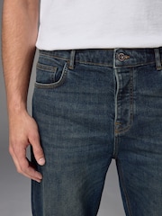 Темный винтаж - Прямой крой - Vintage Wash Denim Jeans - Image 5 of 11