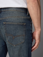 Темный винтаж - Прямой крой - Vintage Wash Denim Jeans - Image 6 of 11