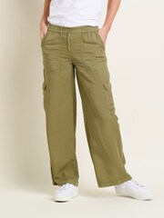Brakeburn Green Wide Leg Side Pocket Trousers - Image 1 of 4