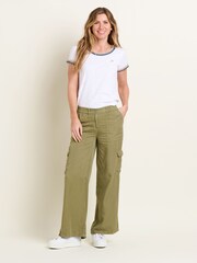 Brakeburn Green Wide Leg Side Pocket Trousers - Image 4 of 4