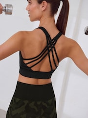 Black Active Cross Back Bra - Image 1 of 12