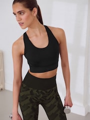 Black Active Cross Back Bra - Image 2 of 12