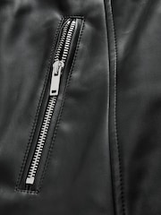 Black Faux Leather Fuller Bust Jacket - Image 7 of 9