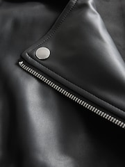 Black Faux Leather Fuller Bust Jacket - Image 8 of 9