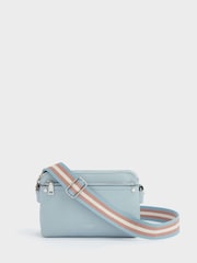 OSPREY LONDON Blue The Stella Leather Cross-Body Bag - Image 1 of 6