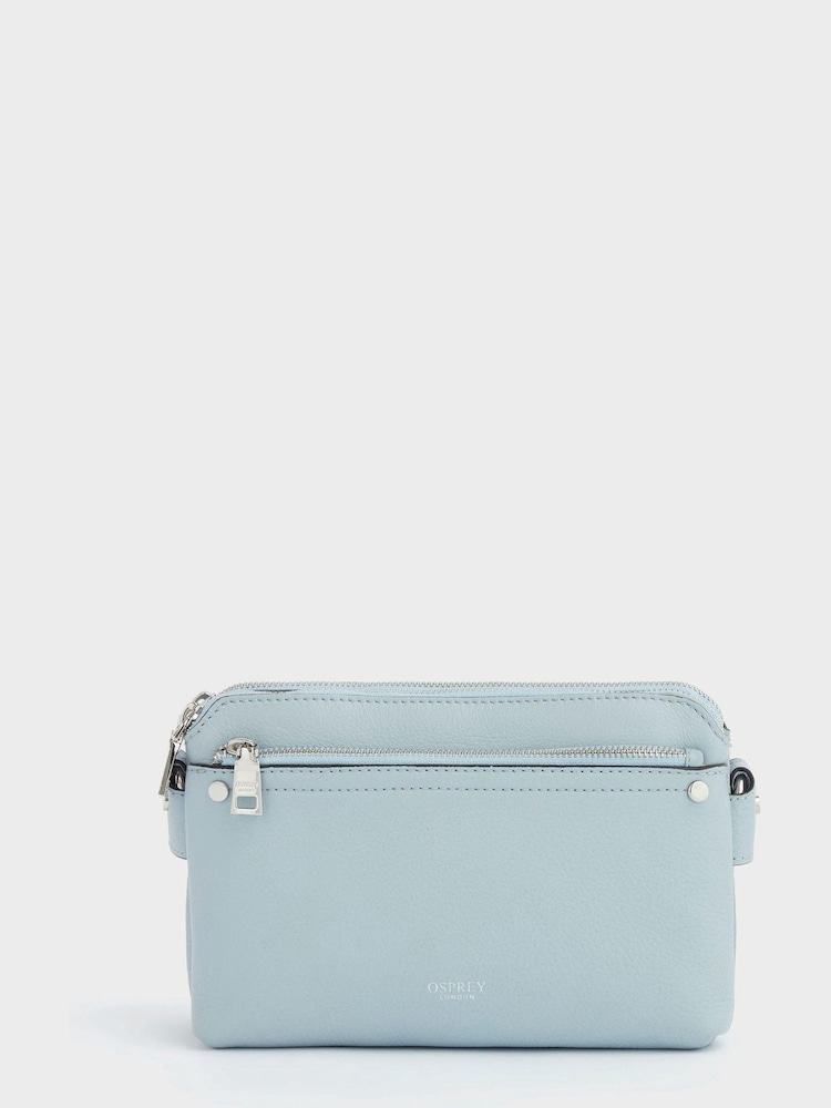 OSPREY LONDON Blue The Stella Leather Cross-Body Bag - Image 2 of 6