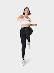 Sweaty Betty Ultra Black Camo Print Full Length Power 7/8 Workout Leggings - Image 4 of 10