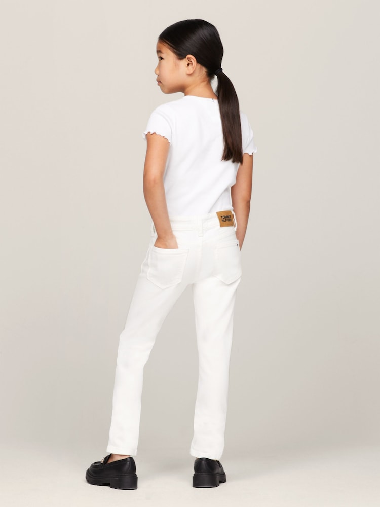 Tommy Hilfiger Nora Slim Straight White Jeans - Image 2 of 5