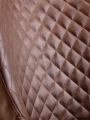 Julian Bowen Set of 2 Brown Luxe Faux Leather Dining Chairs - Image 6 of 6