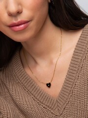 Aela Stainless Steel Heart Ditsy Necklace - Image 1 of 3