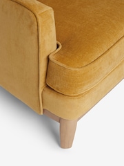 Fine Chenille Ochre Yellow Elswick Highback Armchair - Image 9 of 10