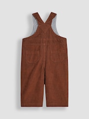 JoJo Maman Bébé Toffee Embroidered Cord Dungarees - Image 2 of 3