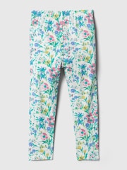 Grün mit floralem Print - Gap Bedruckte Pull-on-Leggings (3 Monate bis 5 Jahre) - Bild 1 von 2