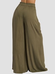 Pantaloni largi din material șifonat South Beach Vicose - Imaginea 2 din 6