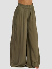 Pantaloni largi din material șifonat South Beach Vicose - Imaginea 6 din 6