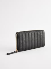 Black Quilted Zip Purse - Image 1 of 5