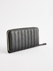 Black Quilted Zip Purse - Image 2 of 5