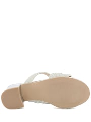 Pavers Silver Diamante Block Heel Strappy Sandals - Image 4 of 5