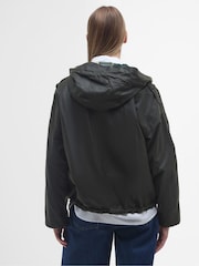 Barbour® Olive Green Inez Short Boxy Wax Jacket - Image 2 of 7